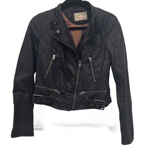 We The Free Felix Faux Vegan Leather Moto Motorcycle Jacket XS Biker